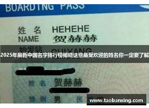 2025年最新中国名字排行榜揭晓这些最受欢迎的姓名你一定要了解 2025年最新中国名字排行榜揭晓这些最受欢迎的姓名你一定要了解